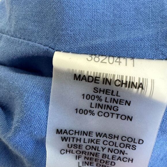 Court & Rowe 100% linen pencil skirt in villa azul size M NWT elastic waist - Picture 10 of 10